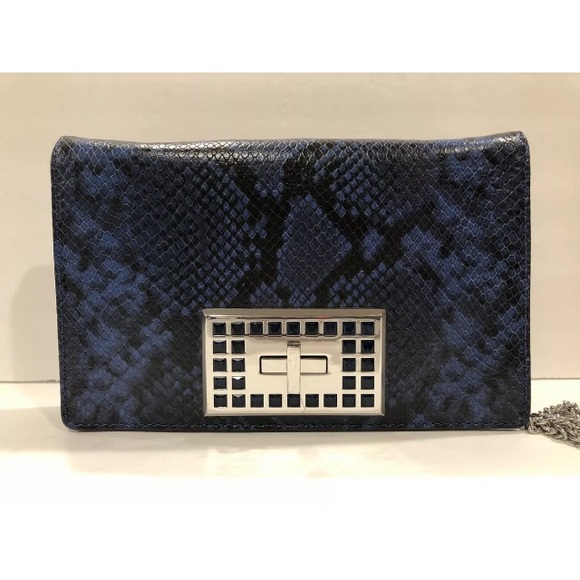 Michael Kors Ellie MD shoulder flap bag blue - Picture 3 of 11